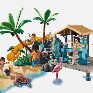 Island Adventure Playset with Slide and Figures